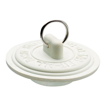 KEENEY MFG SINK STOPPER 1-5/8"" WHT PP820-6